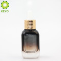 30ml 40ml Gradient color black rectangle bottom screw metal essential oil square black glass bottle essential oil for packing